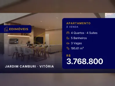 Apartamento com 4 Quartos à venda, 195m² no Jardim Camburi, Vitória