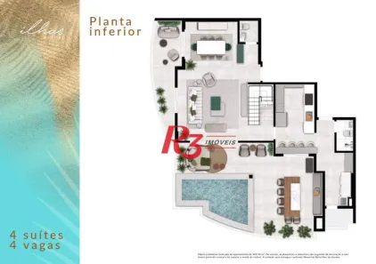 Cobertura com 4 Quartos à venda, 302m² no Ponta da Praia, Santos