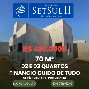 Casa com 3 Quartos à venda, 70m² no SETSUL, São José do Rio Preto