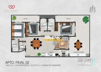 Apartamento com 3 Quartos à venda, 135m² no Itaguá, Ubatuba