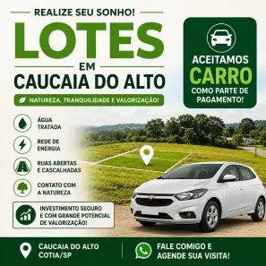 Lote/Terreno à venda, 500m² no Jardim das Oliveiras (Caucaia do Alto), Cotia
