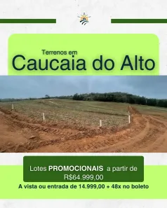 Lote/Terreno à venda, 500m² no Centro (Caucaia do Alto), Cotia