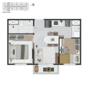 Apartamento com 2 Quartos à venda, 35m² no Alto da Mooca, São Paulo