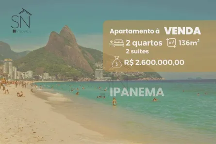 Apartamento com 2 Quartos à venda, 136m² no Ipanema, Rio de Janeiro