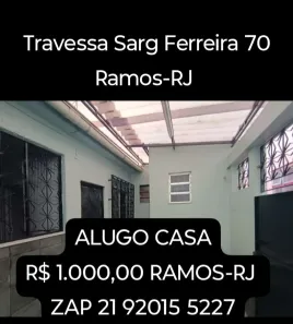 Casa com 1 Quarto para alugar, 50m² no Ramos, Rio de Janeiro