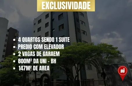 Apartamento com 4 Quartos à venda, 147m² no Buritis, Belo Horizonte