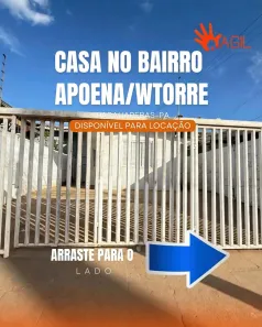 Casa com 3 Quartos para alugar, 100m² no Apoena, Parauapebas