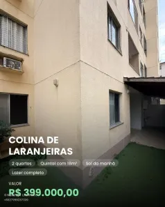Apartamento com 2 Quartos à venda, 48m² no Colina de Laranjeiras, Serra