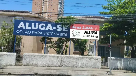 Lote/Terreno para alugar, 2841m² no Gonzaga, Santos