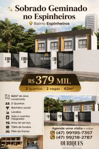 Sobrado com 2 Quartos à venda, 63m² no Espinheiros, Joinville