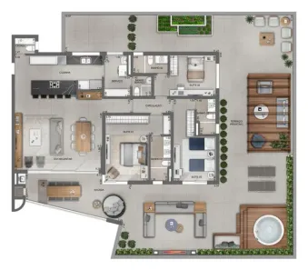 Apartamento com 3 Quartos à venda, 267m² no Cacupé, Florianópolis
