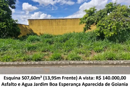 Lote/Terreno à venda, 507m² no Jardim Boa Esperança, Aparecida de Goiânia