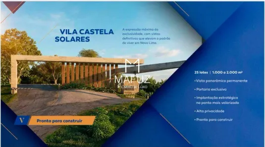 Lote/Terreno à venda, 1249m² no Vila Castela-2ª Etapa, Nova Lima
