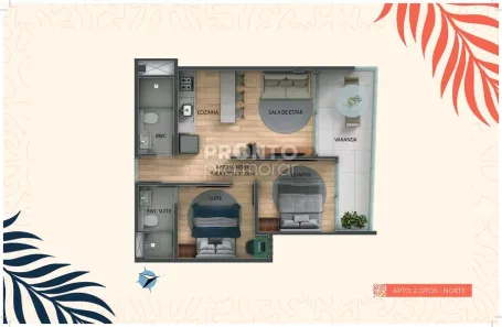 Apartamento com 2 Quartos à venda, 51m² no Tamandaré, Tamandaré