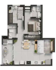 Apartamento com 2 Quartos à venda, 60m² no Santa Mônica, Uberlândia