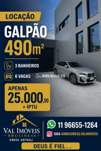 Galpão/Depósito/Armazém para alugar, 490m² no Jardim São Caetano, São Caetano do Sul