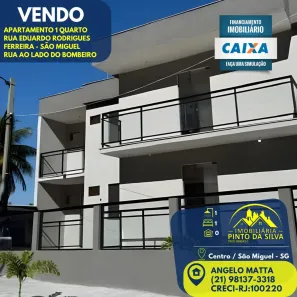 Apartamento com 1 Quarto à venda, 29m² no São Miguel, São Gonçalo
