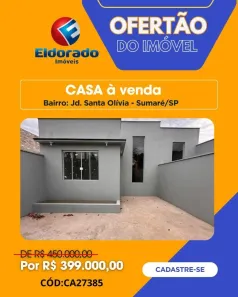 Casa com 2 Quartos à venda, 78m² no Jardim Santa Olivia (Nova Veneza), Sumaré