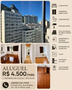 Apartamento com 2 Quartos para alugar, 79m² no Copacabana, Rio de Janeiro