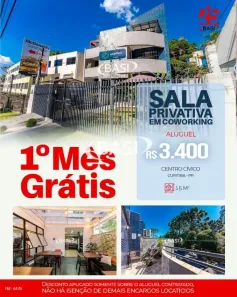 Sala Comercial para alugar, 15m² no São Francisco, Curitiba