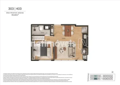 Apartamento com 1 Quarto à venda, 33m² no Praia do Canto, Vitória