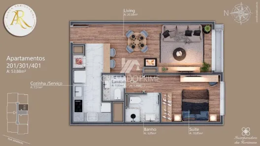 Apartamento com 1 Quarto à venda, 66m² no Dutra, Gramado