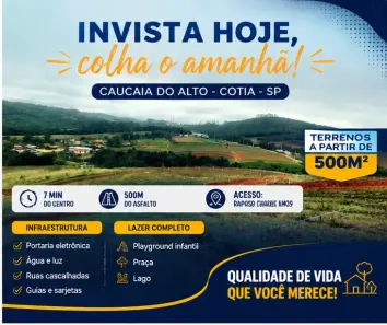 Lote/Terreno à venda, 500m² no Esmeralda Park (Caucaia do Alto), Cotia