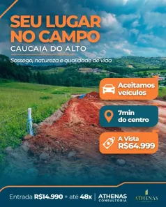Lote/Terreno à venda, 500m² no Jardim São Luiz (Caucaia do Alto), Cotia