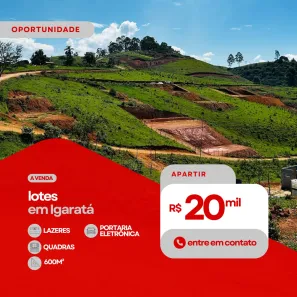 Lote/Terreno à venda, 600m² no Centro, Igaratá
