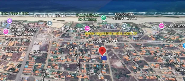 Lote/Terreno à venda, 1200m² no Porto das Dunas, Aquiraz