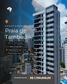 Apartamento com 3 Quartos à venda, 145m² no Tambaú, João Pessoa