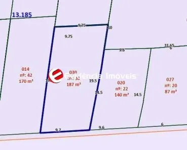 Lote/Terreno à venda, 187m² no Vila Alzira, Santo André
