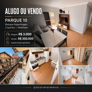 Apartamento com 2 Quartos para alugar, 65m² no Parque 10 de Novembro, Manaus