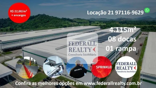 Galpão/Depósito/Armazém para alugar, 4115m² no Santo Antônio da Serra, Duque de Caxias