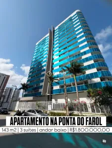 Apartamento com 3 Quartos à venda, 143m² no Ponta do Farol, São Luís