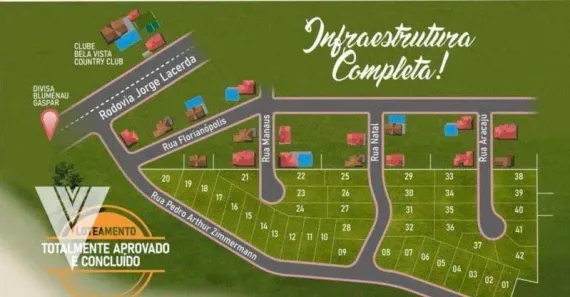 Lote/Terreno à venda, 360m² no Bela Vista, Gaspar