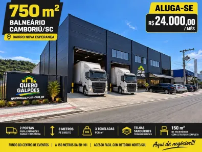 Galpão/Depósito/Armazém para alugar, 750m² no Nova Esperança, Balneário Camboriú