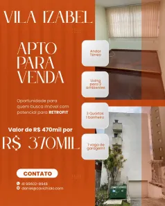 Apartamento com 3 Quartos à venda, 60m² no Vila Izabel, Curitiba
