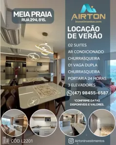 Apartamento com 2 Quartos para alugar, 81m² no Castelo Branco, Itapema
