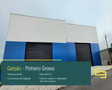 Galpão/Depósito/Armazém para alugar, 900m² no Pinheiro Grosso, Barbacena