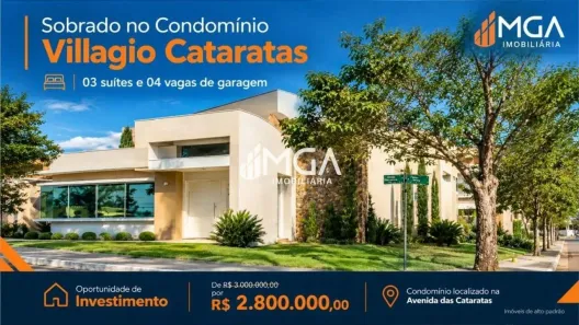 Casa de Condomínio com 3 Quartos à venda, 398m² no Yolanda, Foz do Iguaçu
