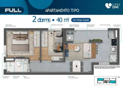 Apartamento com 2 Quartos à venda, 40m² no Vila Paulicéia, São Paulo