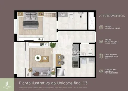 Apartamento com 1 Quarto à venda, 45m² no Embaré, Santos
