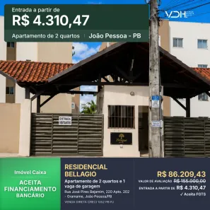 Apartamento com 2 Quartos à venda, 45m² no Gramame, João Pessoa