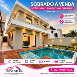 Casa de Condomínio com 4 Quartos à venda, 250m² no Loteamento Pinheiros de Tremembé, Tremembé