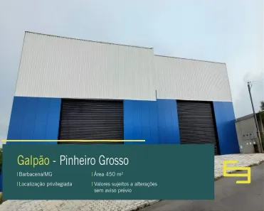 Galpão/Depósito/Armazém para alugar, 450m² no Pinheiro Grosso, Barbacena