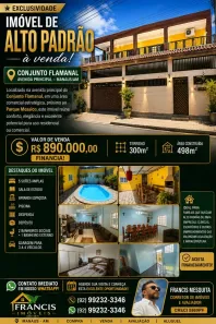 Sobrado com 5 Quartos para venda ou aluguel, 540m² no Planalto, Manaus