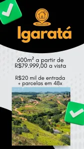 Lote/Terreno à venda, 600m² no Centro, Igaratá