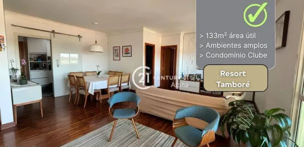 Apartamento com 3 Quartos para alugar, 133m² no Tamboré, Santana de Parnaíba