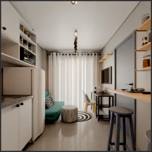 Apartamento com 1 Quarto para alugar, 29m² no Pinheiros, São Paulo
